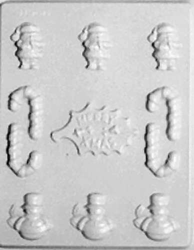 Merry Christmas Assortment Chocolate Mould - Click Image to Close